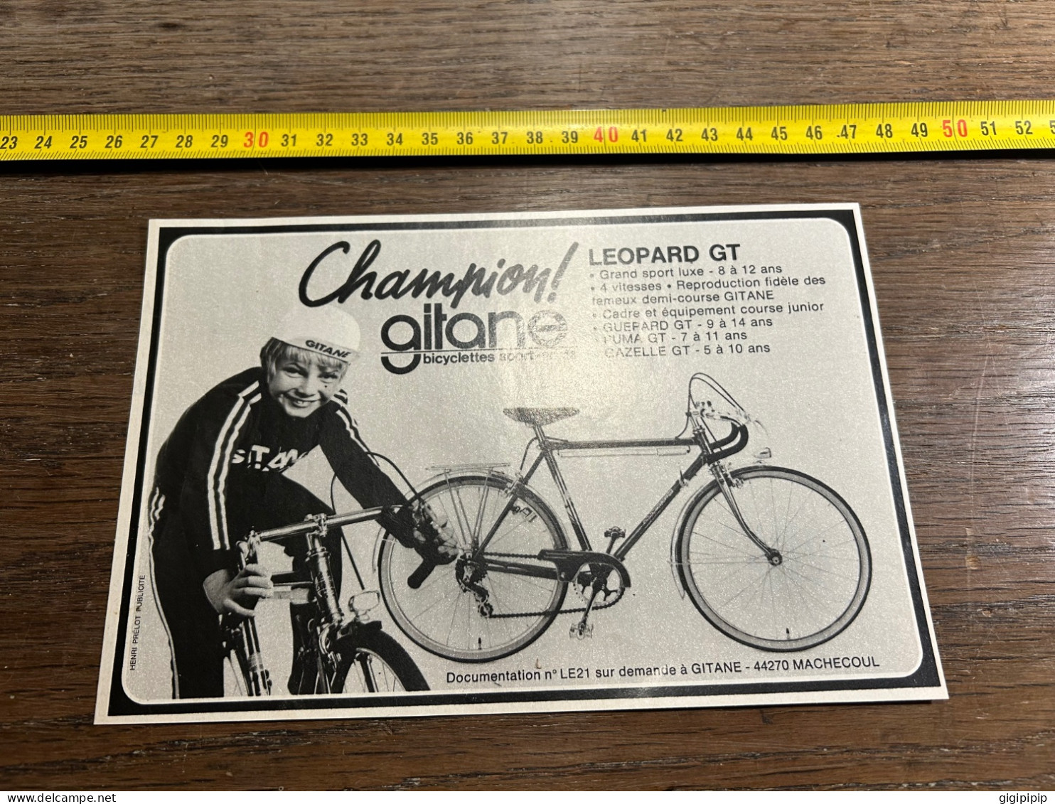 Publicité Bicyclette Sport LEOPARD GT GITANE TESTI MACHECOUL - Sammlungen