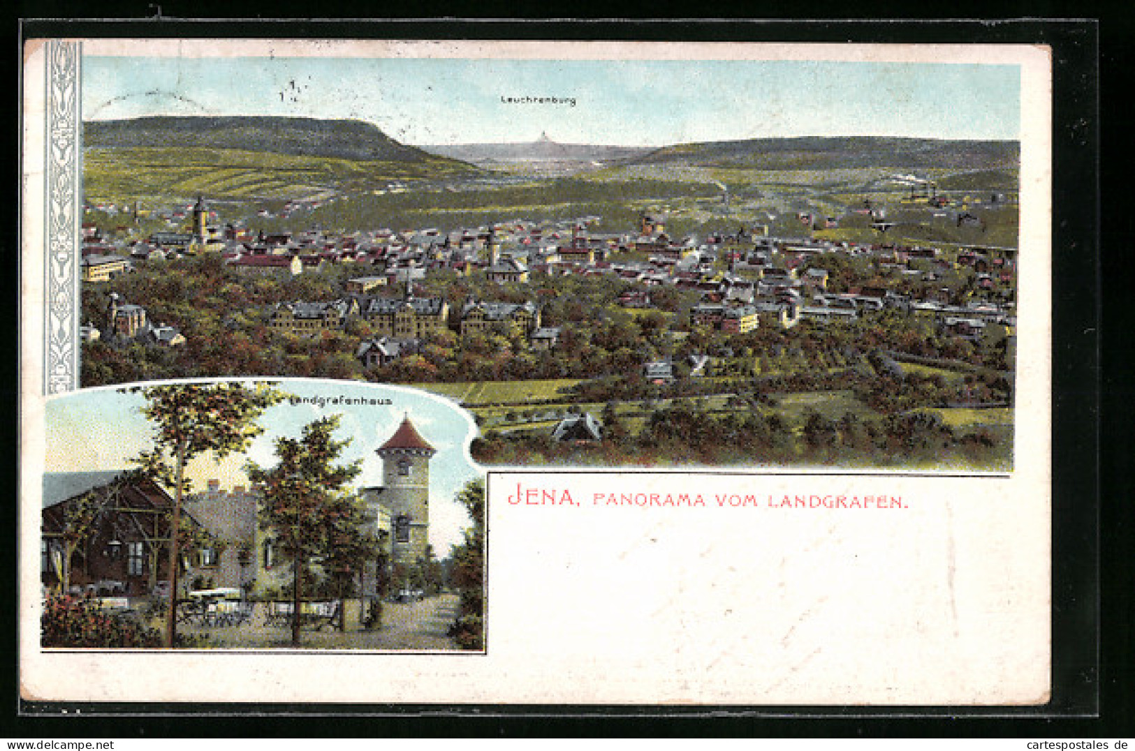 AK Jena, Panorama Vom Landgrafen, Blick Zur Leuchtenburg, Landgrafenhaus  - Jena