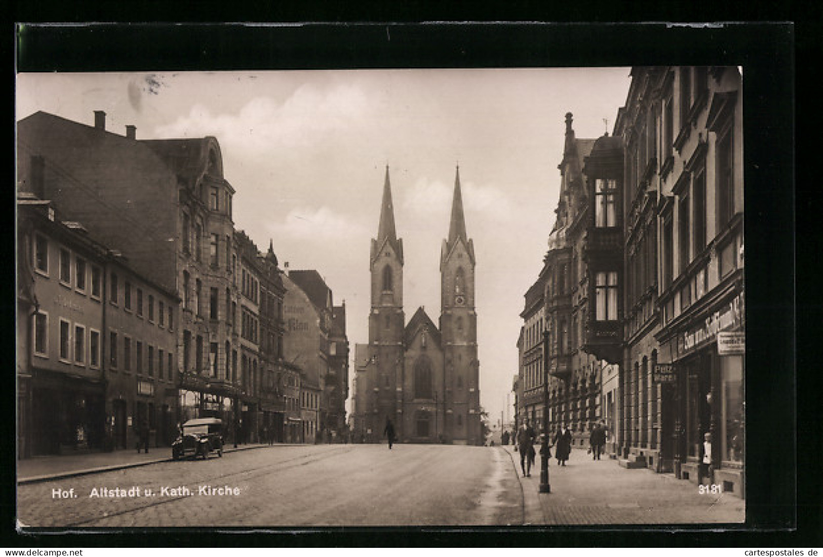 AK Hof, Altstadt Und Katholische Kirche  - Hof