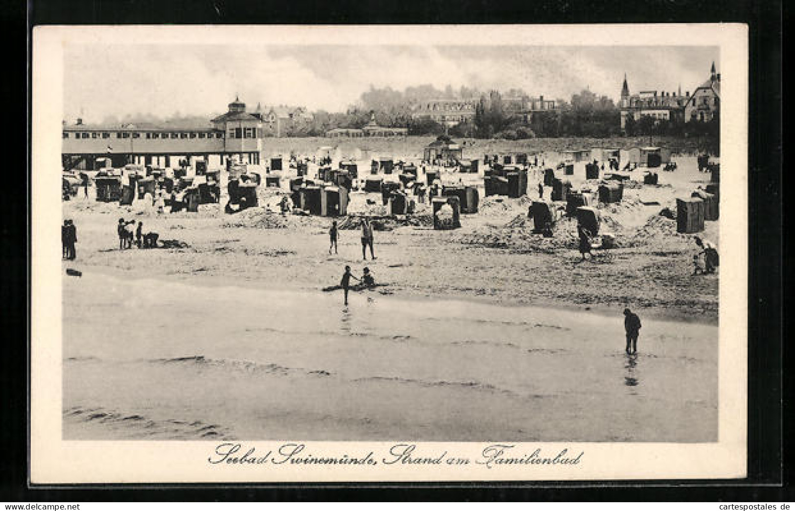 AK Swinemünde, Strand Am Familienbad  - Pommern