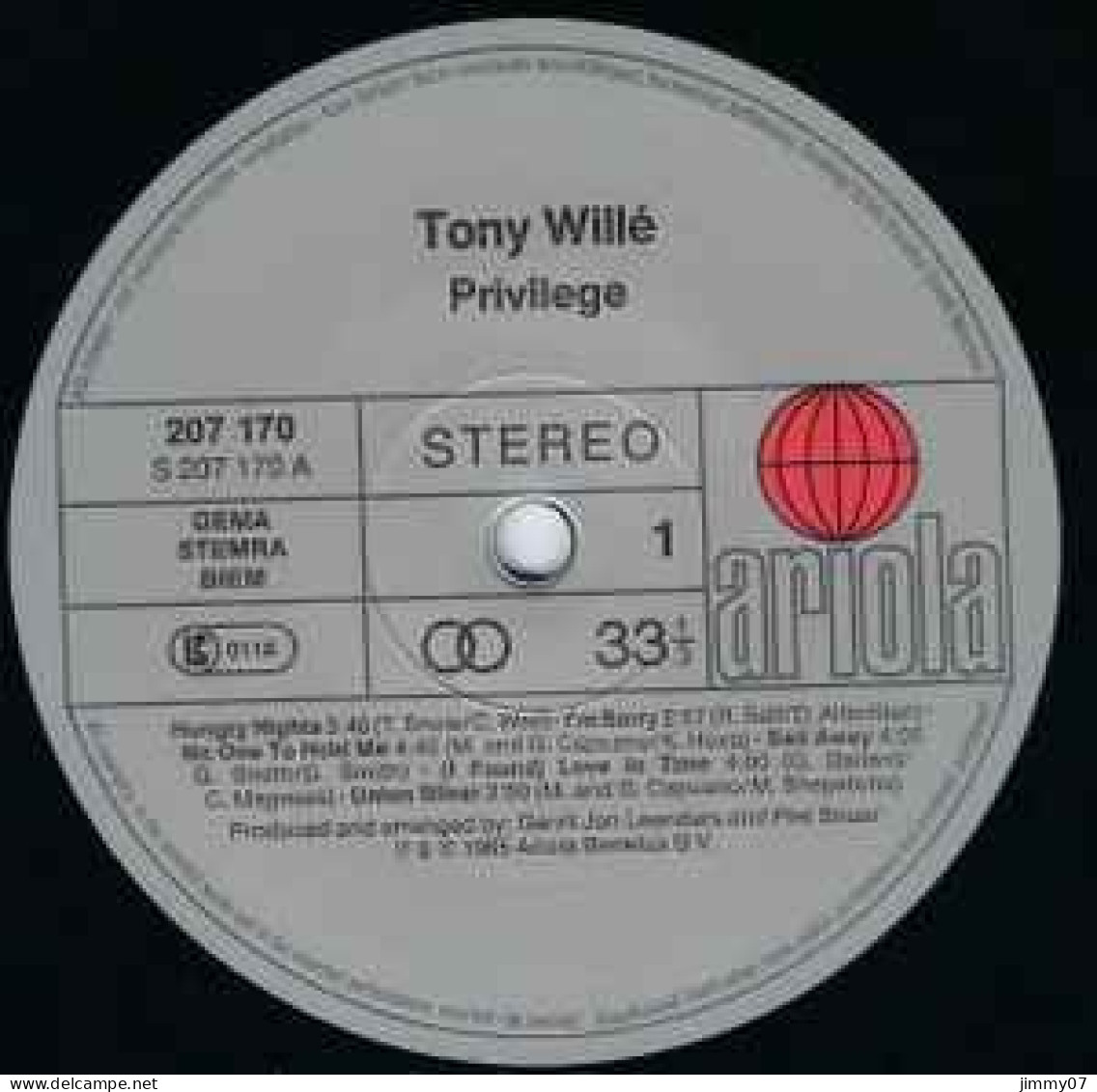 Tony Willé - Privilège (LP, Album) - Disco & Pop