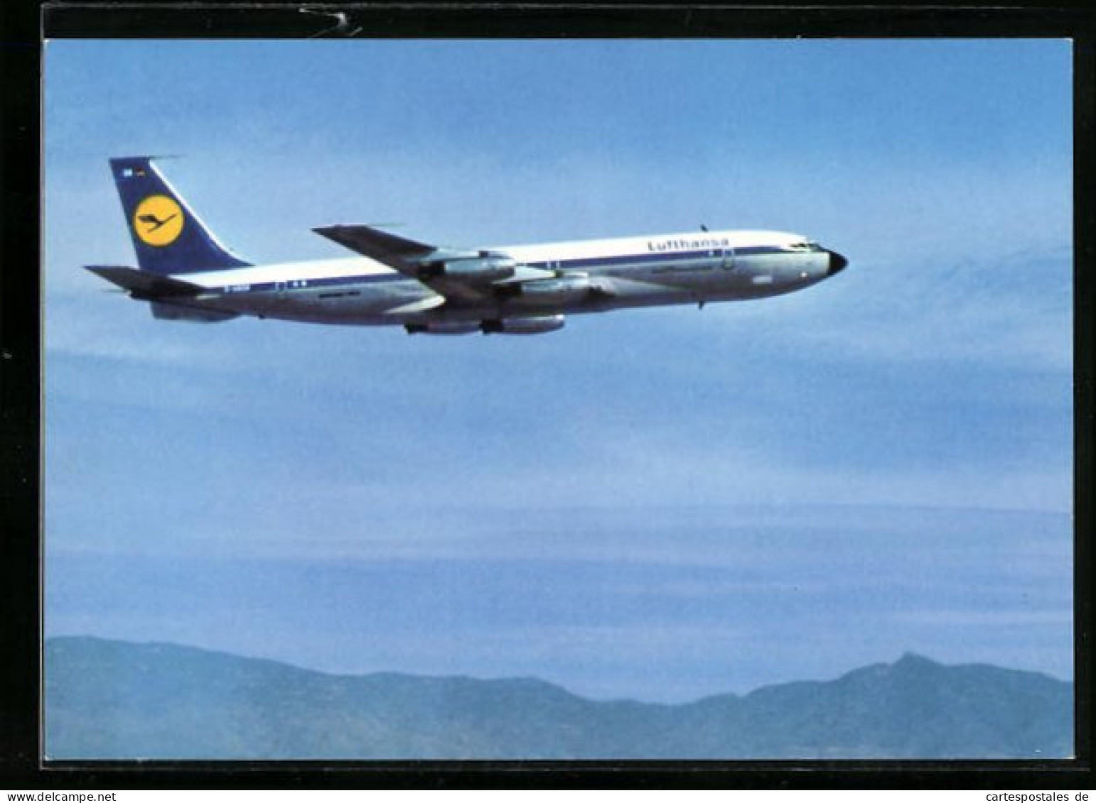 AK Flugzeug Boeing 707 Intercontinental Jet Der Lufthansa Im Flug  - 1946-....: Ere Moderne