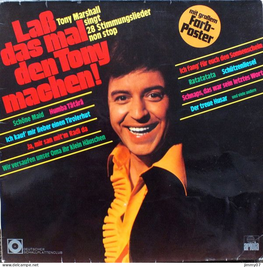 Tony Marshall - Laß Das Mal Den Tony Machen - Tony Marshall Singt 28 Stimmungslieder Non Stop (LP, Club, Gat) - Disco, Pop