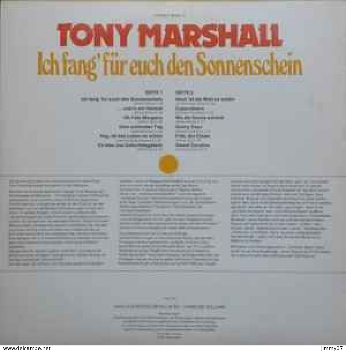 Tony Marshall - Ich Fang' Für Euch Den Sonnenschein (LP, Album) - Disco, Pop