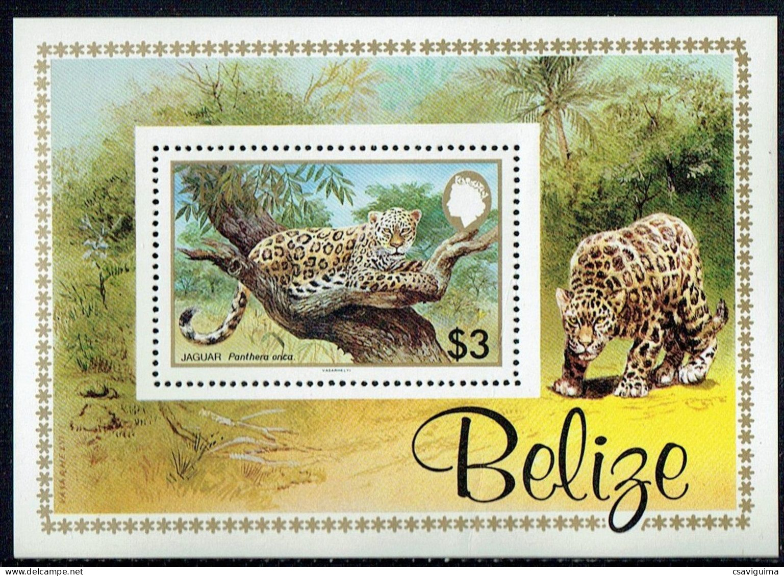 Belize - 1997 - Big Cats: Jaguar - Yv Bf 50 - Félins