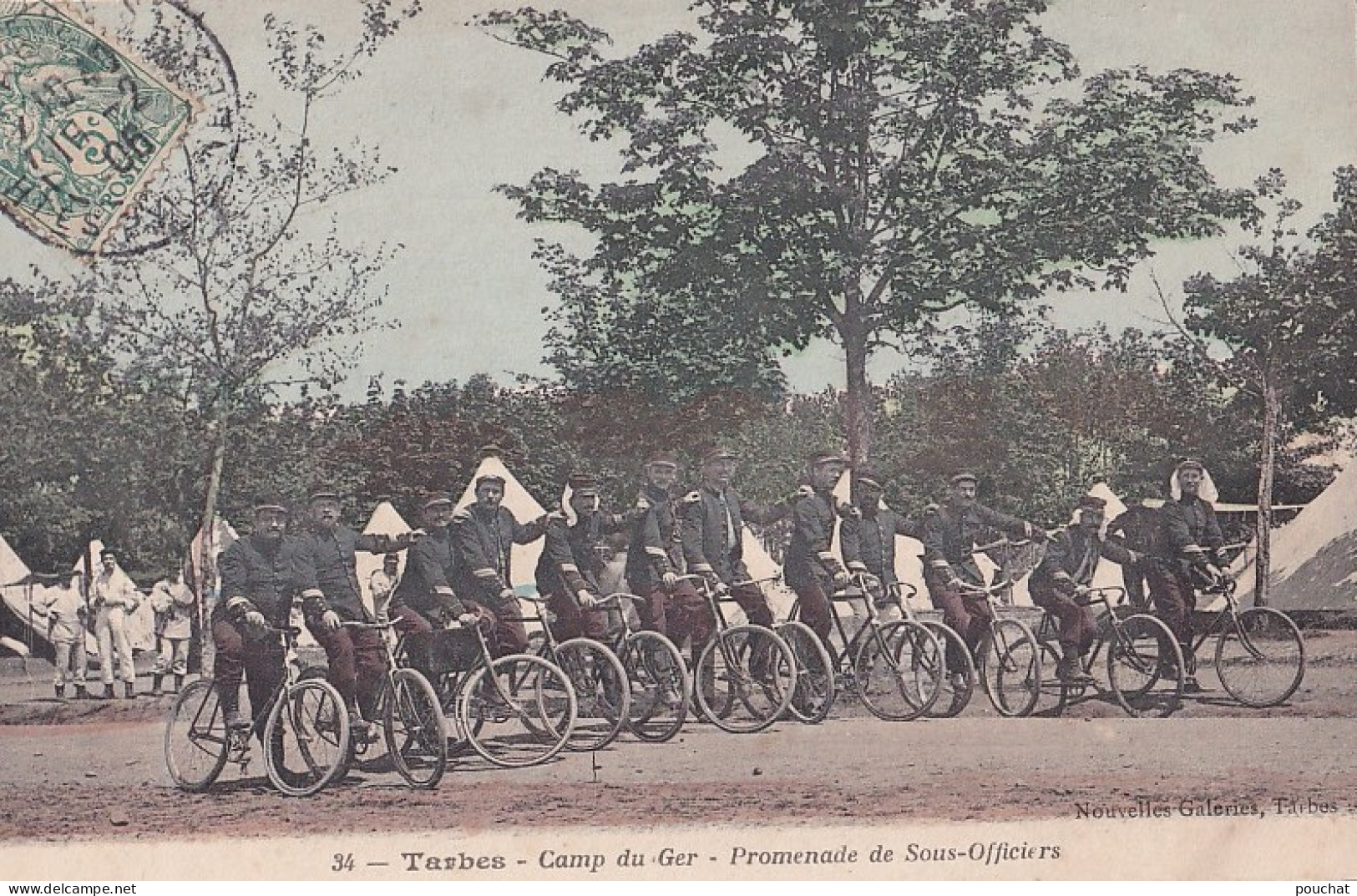 C8-65) TARBES - CAMP DU GER - PROMENADE DE SOUS - OFFICIERS - COLORISEE  - EN  1905 - Tarbes