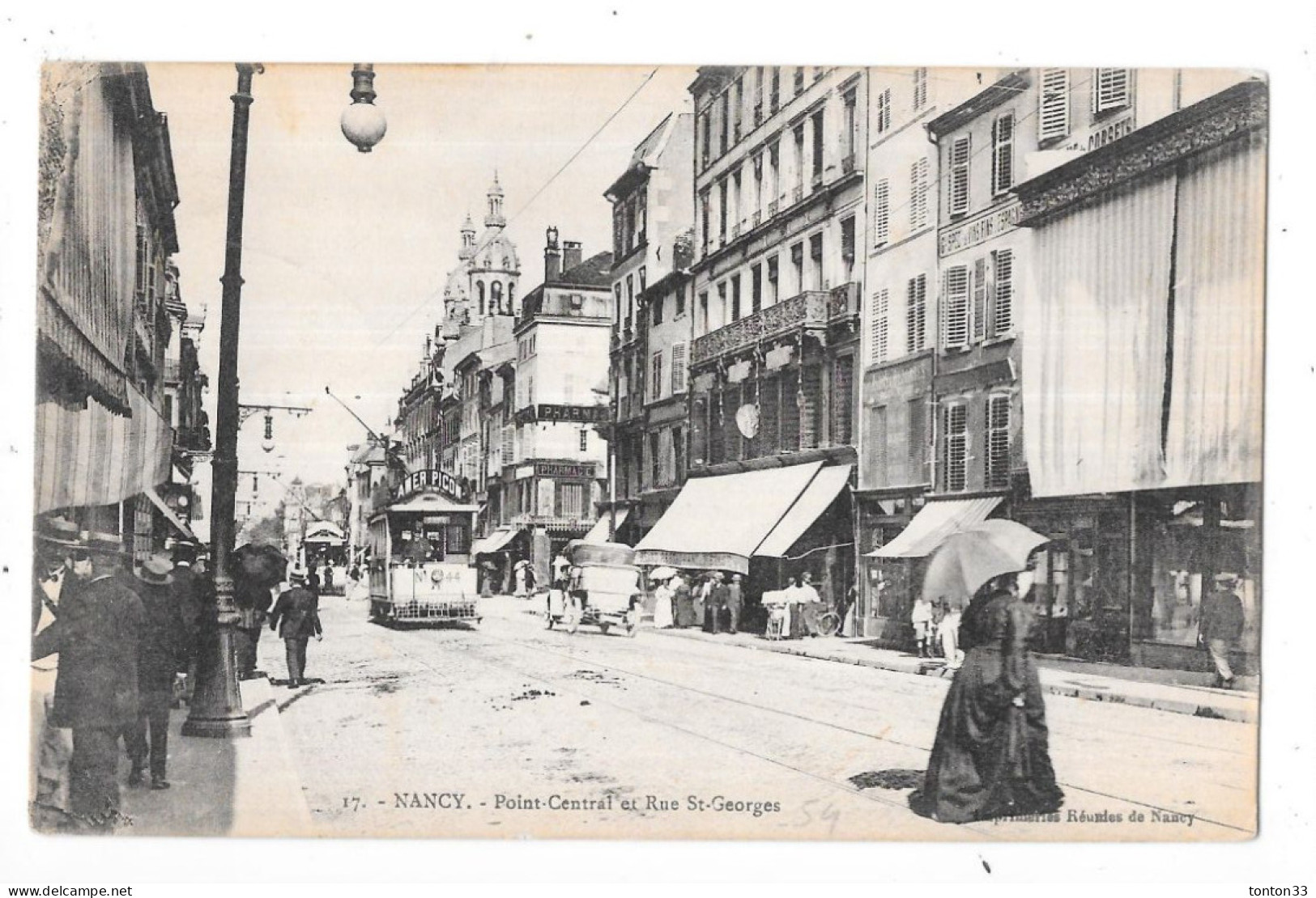 NANCY - 54 -  Point Central Et Rue Saint Georges - VINC/GEO - - Nancy