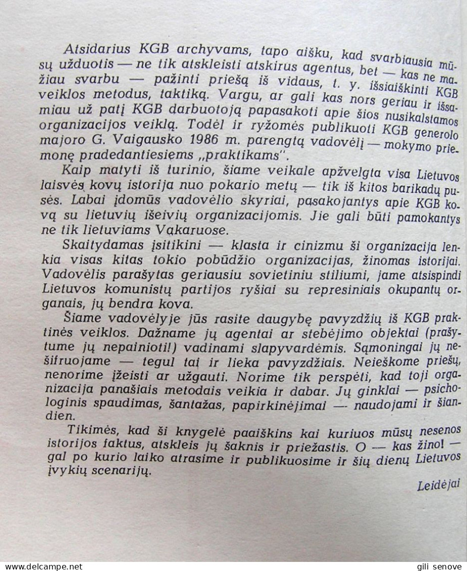 Lithuanian Book / Lietuvių Nacionalistų Kenkėjiška Veikla Ir Kova Su Ja 1986 - Ontwikkeling