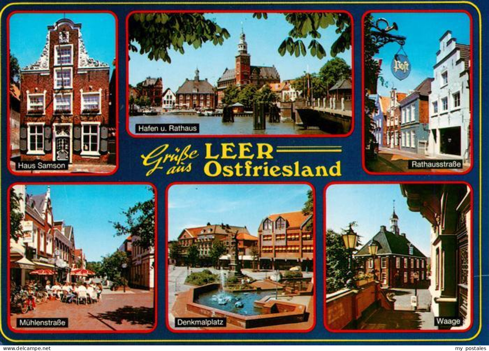 73930612 Leer_Ostfriesland Haus Samson Hafen Rathausstrasse Muehlenstrasse Denkm - Leer