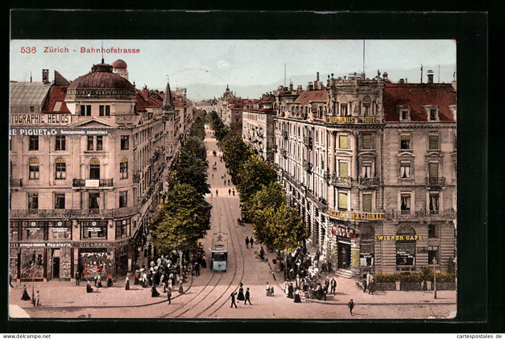 AK Zürich, Bahnhofstrasse Mit Strassenbahn  - Strassenbahnen