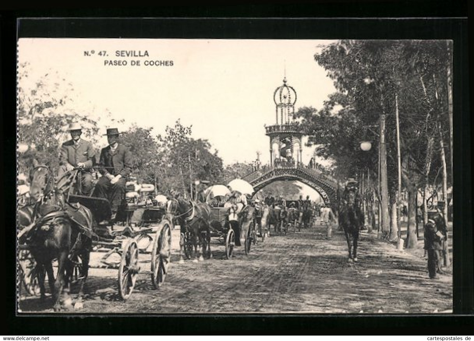 Postal Sevilla, Paseo De Coches  - Sevilla