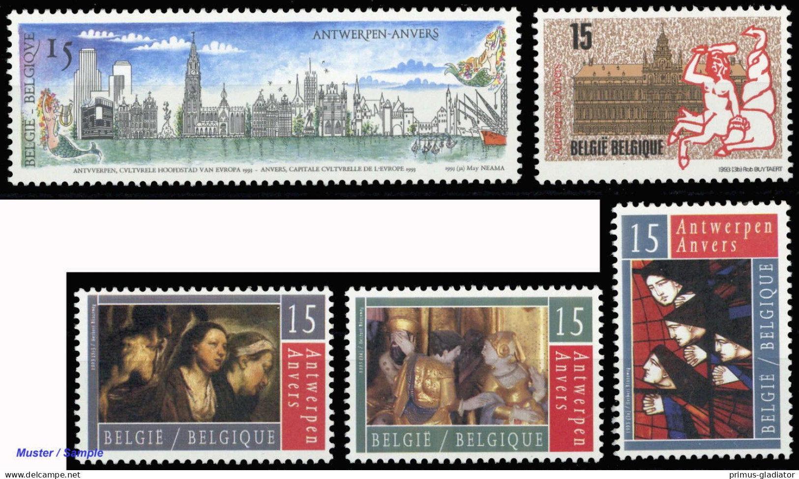 1993, Belgien, 2547-51, ** - Other & Unclassified