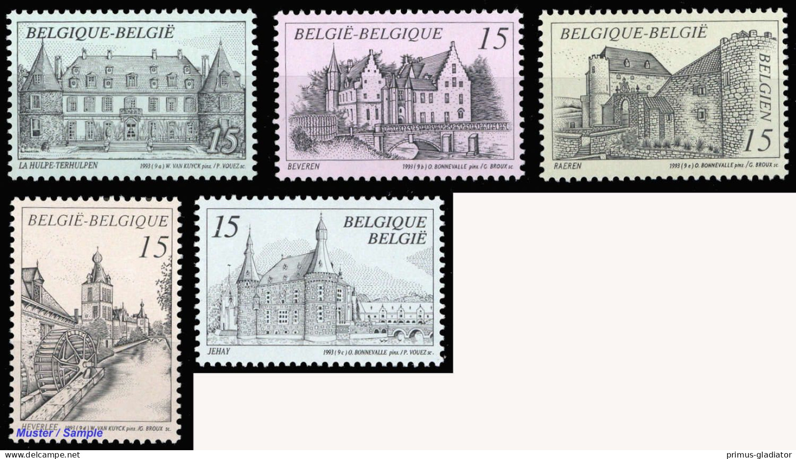 1993, Belgien, 2564-68, ** - Other & Unclassified