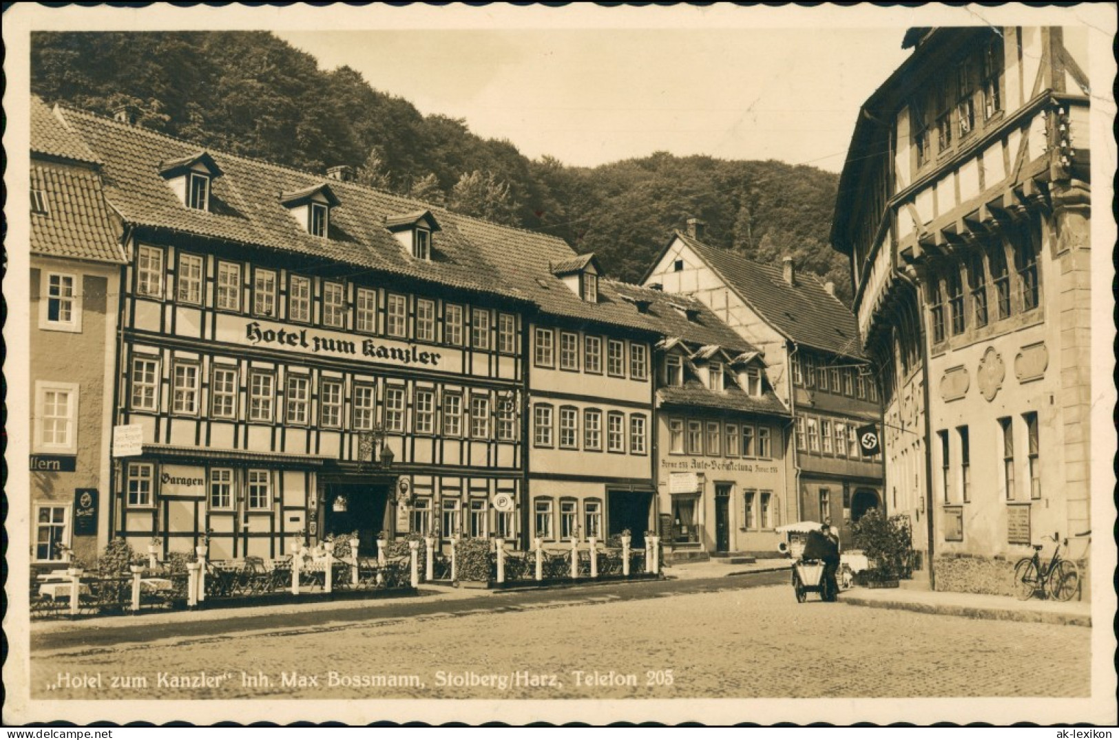 Ansichtskarte Stolberg (Harz) Straße Am Hotelzum Kanzler 1934 - Autres & Non Classés