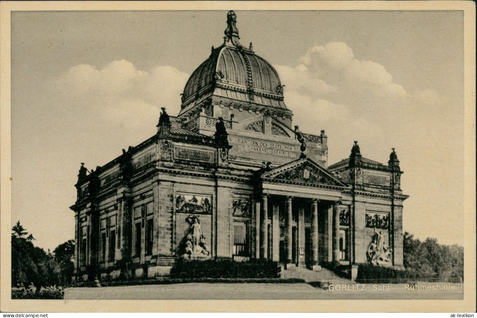 Görlitz Zgorzelec Oberlausitzer Gedenkhalle/Ruhmeshalle/Miejski Dom Kultury 1932 - Schlesien