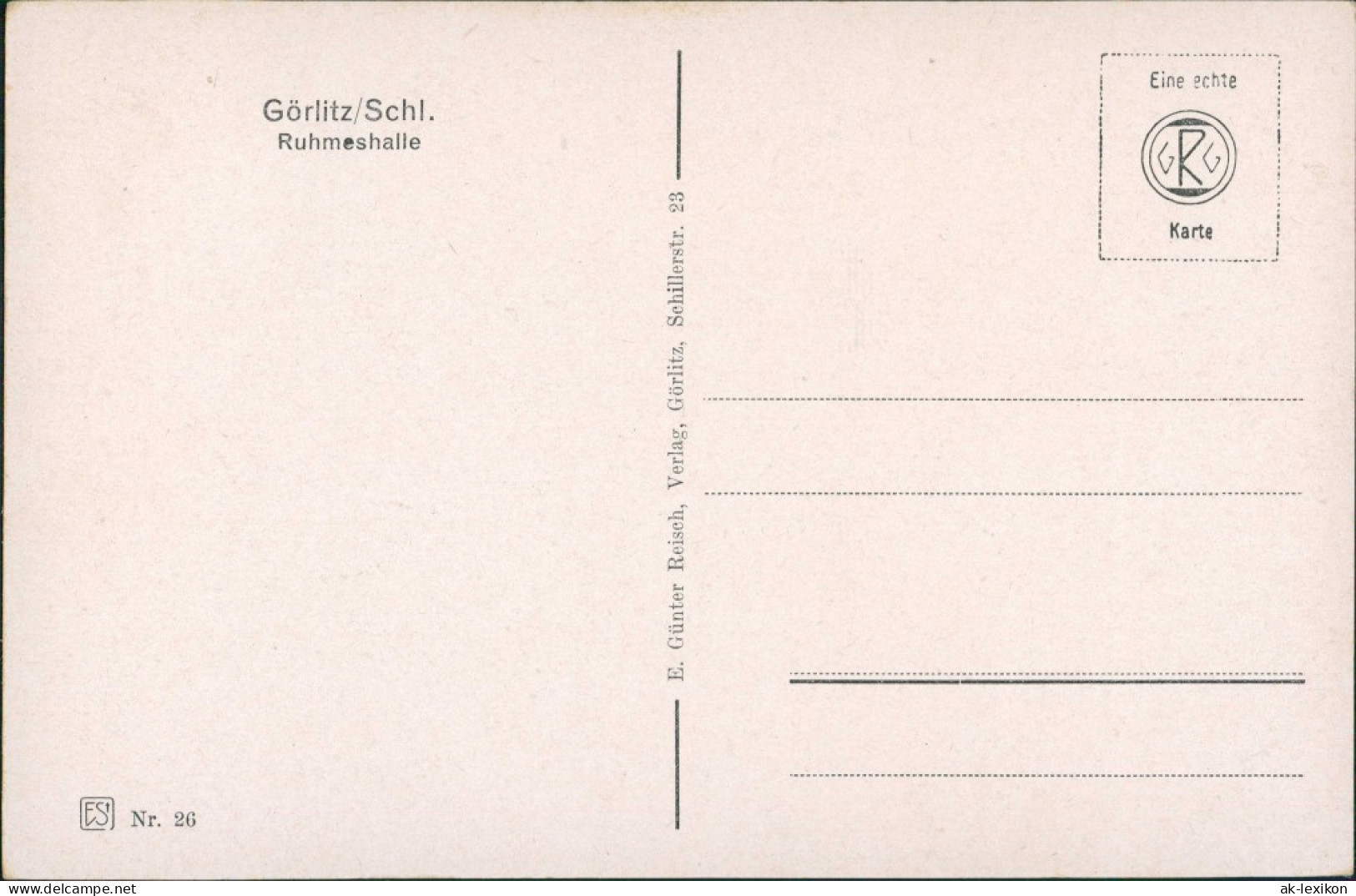 Görlitz Zgorzelec Oberlausitzer Gedenkhalle/Ruhmeshalle/Miejski Dom Kultury 1932 - Schlesien
