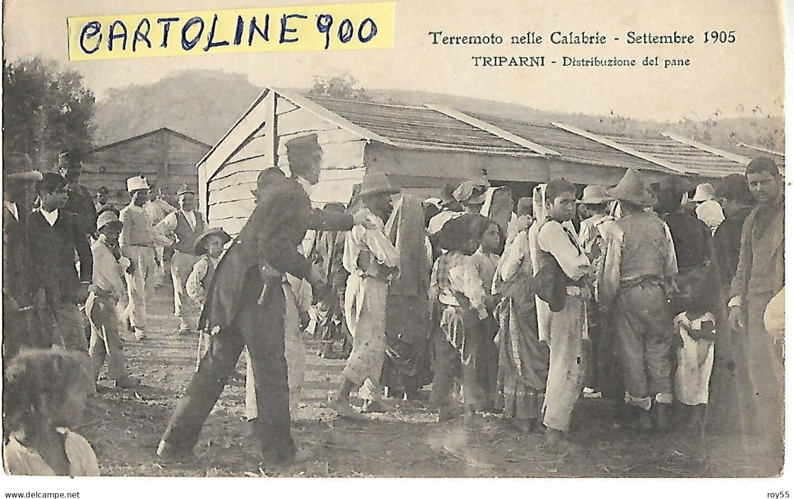 Calabria-vibo Valentia-triparni Frazione Di Vibo Valentia Terremoto 1905 Distribuzione Del Pane Animata (.f.piccolo) - Other & Unclassified