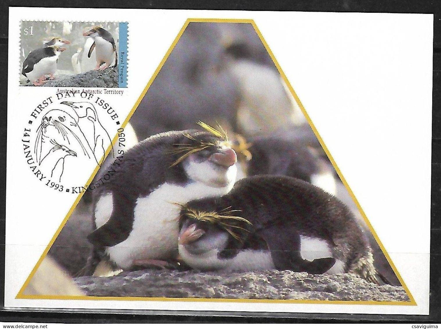 Australian Antarctic Territory - 1993 - Marine Life - Maximum Card - Marine Life