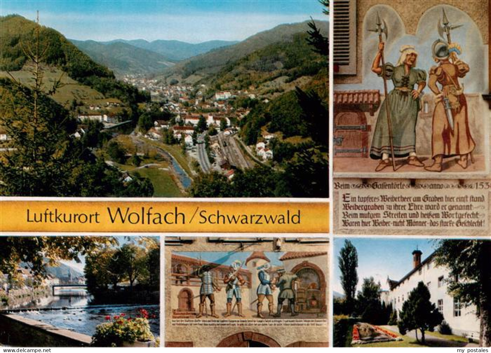 73930315 Wolfach_Schwarzwald Panorama Luftkurort Brunnen Kunst - Wolfach