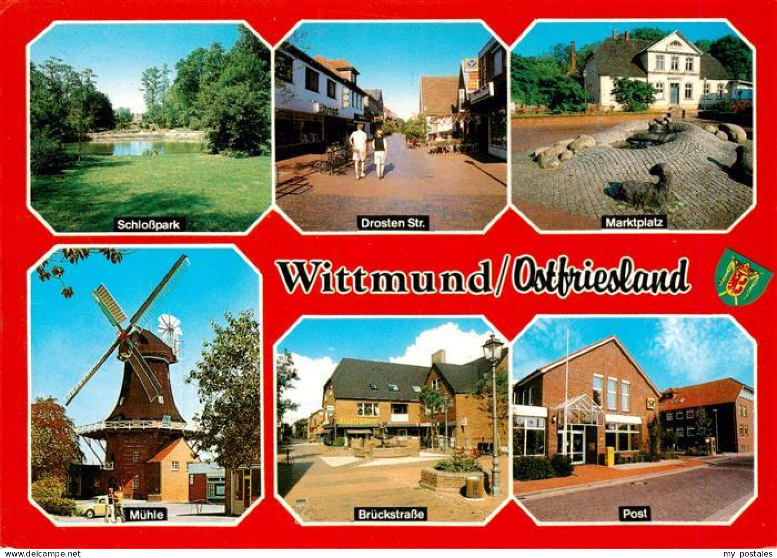 73930266 Wittmund Schlosspark Muehle Drosten Strasse Brueckstrasse Marktplatz Po - Wittmund