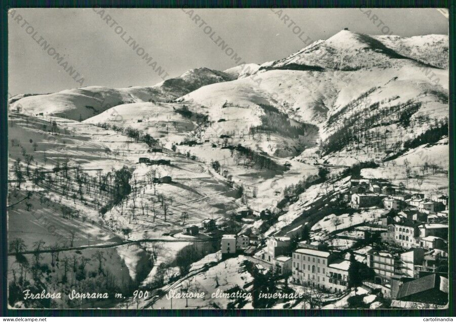 Cuneo Frabosa Soprana Nevicata PIEGHINE Foto FG Cartolina KV9049 - Cuneo