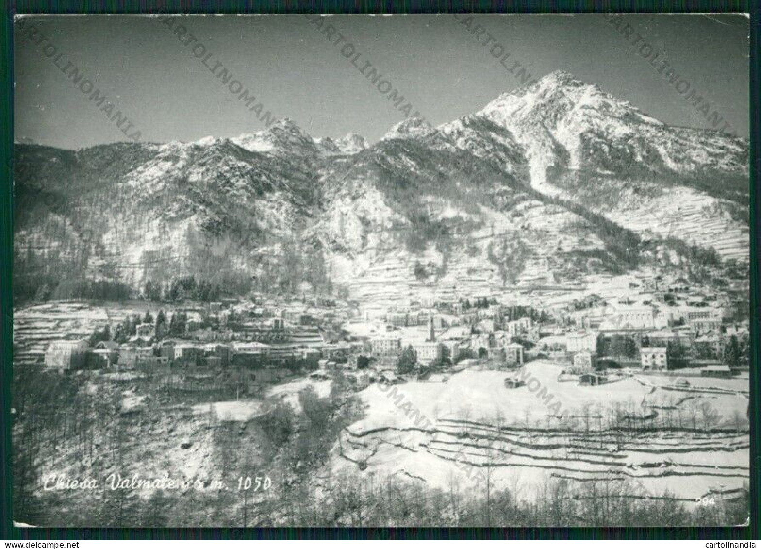 Sondrio Chiesa Valmalenco Nevicata Foto FG Cartolina KV9117 - Sondrio