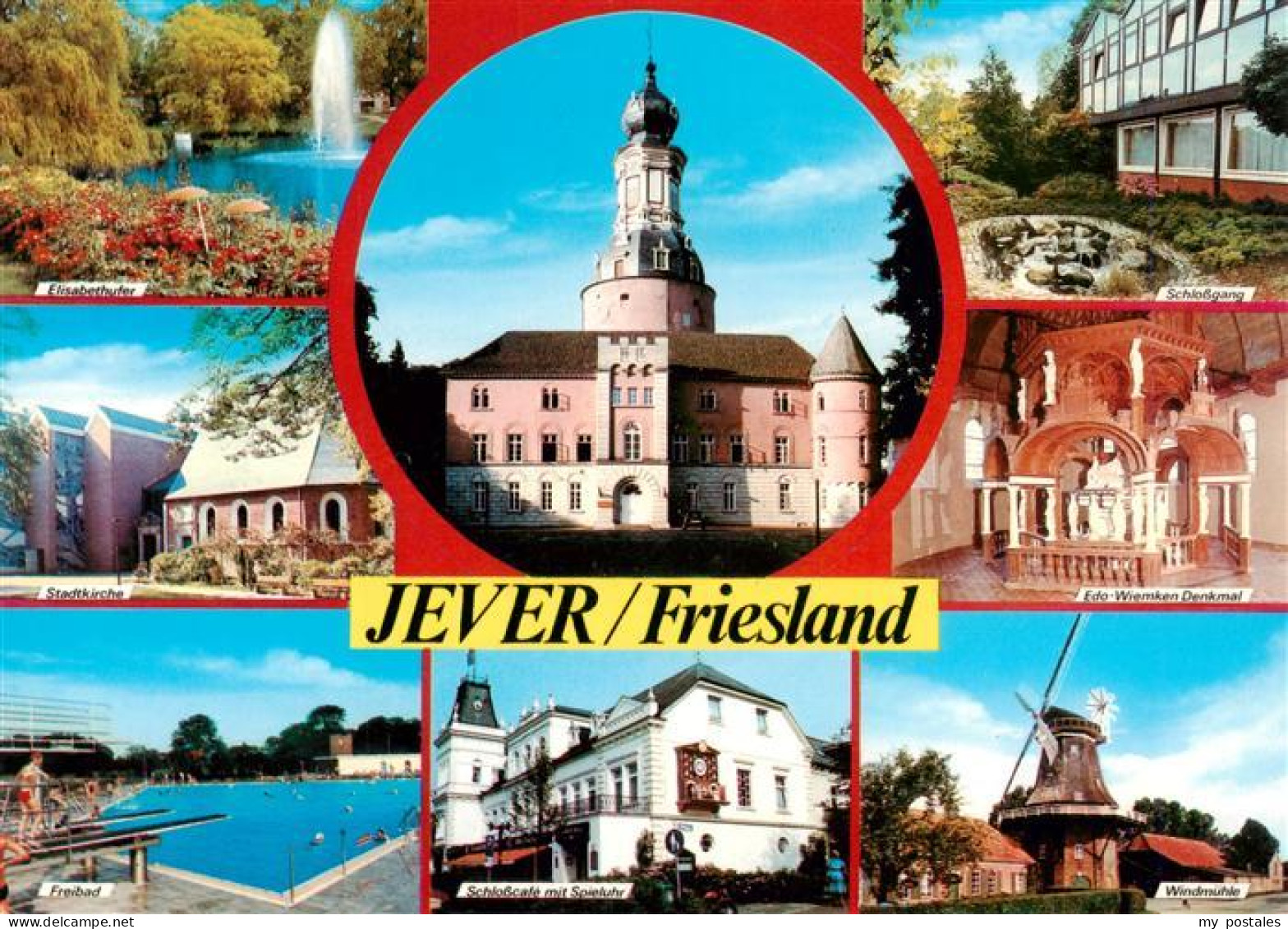 73930229 Jever Elisabethufer Stadtkirche Freibad Schloss Schlossgang Edo Wiemken - Jever