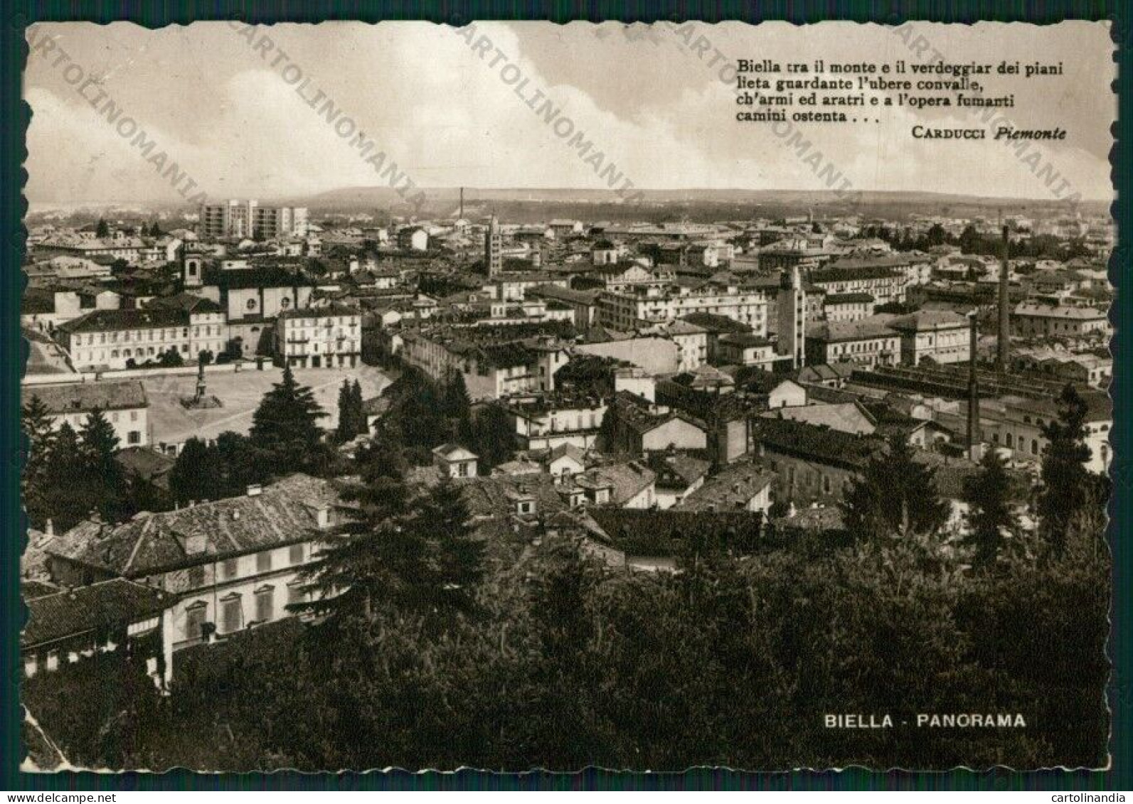 Biella Città Carducci Foto FG Cartolina KV8986 - Biella