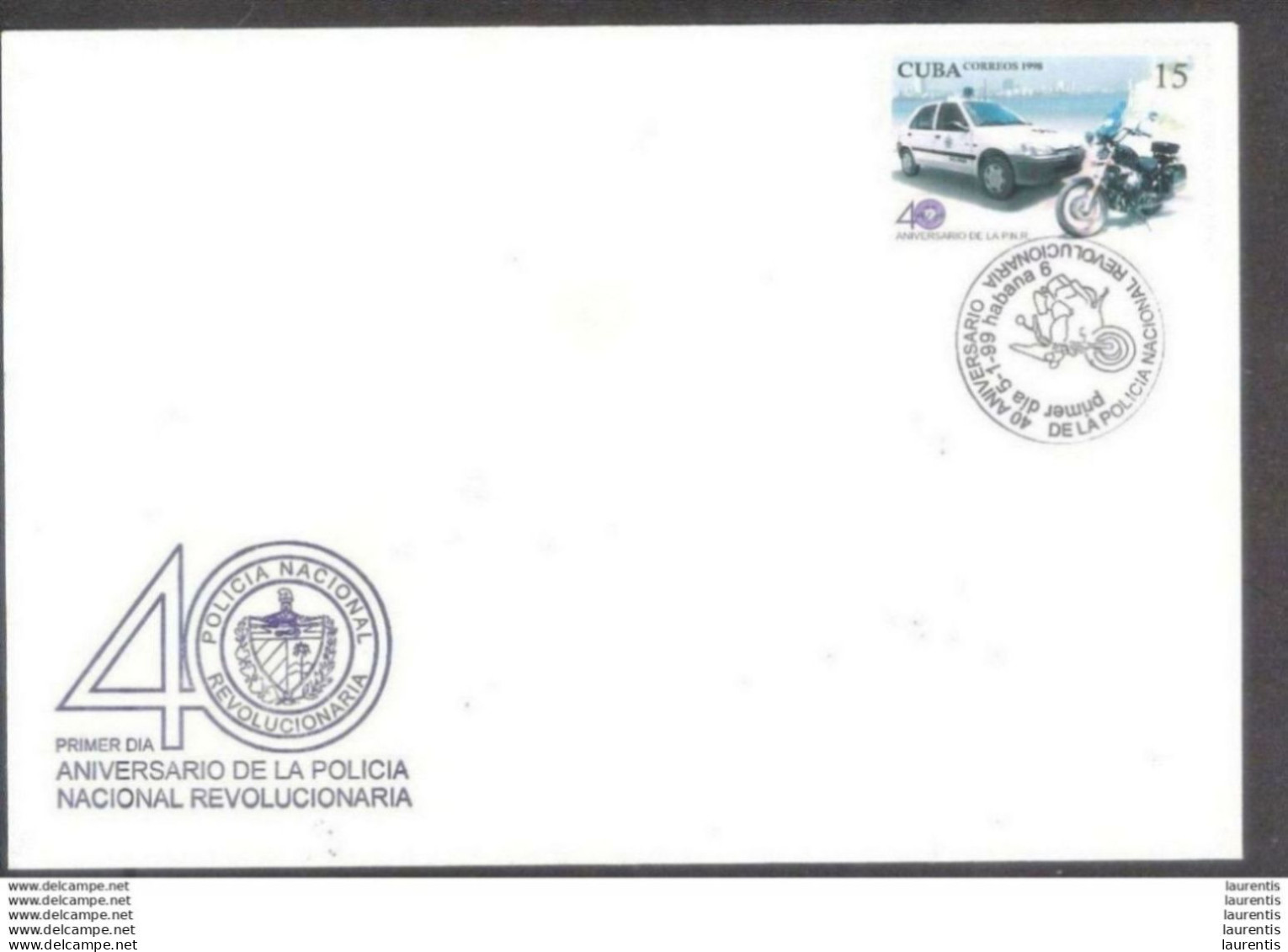 629  Motorcycles - Motos - Police - 1999 - FDC - Cb - 2,75 - Moto