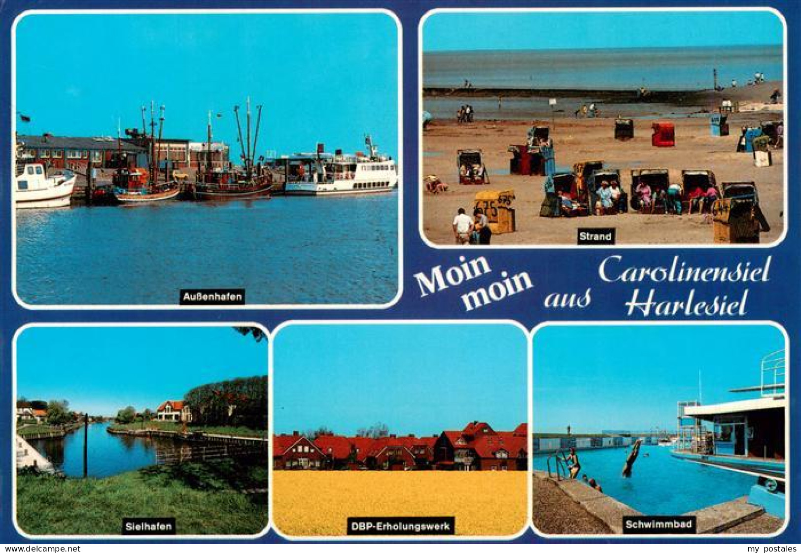 73930185 Carolinensiel-Harlesiel_Ostfriesland Aussenhafen Strand Sielhafen DBP E - Wittmund