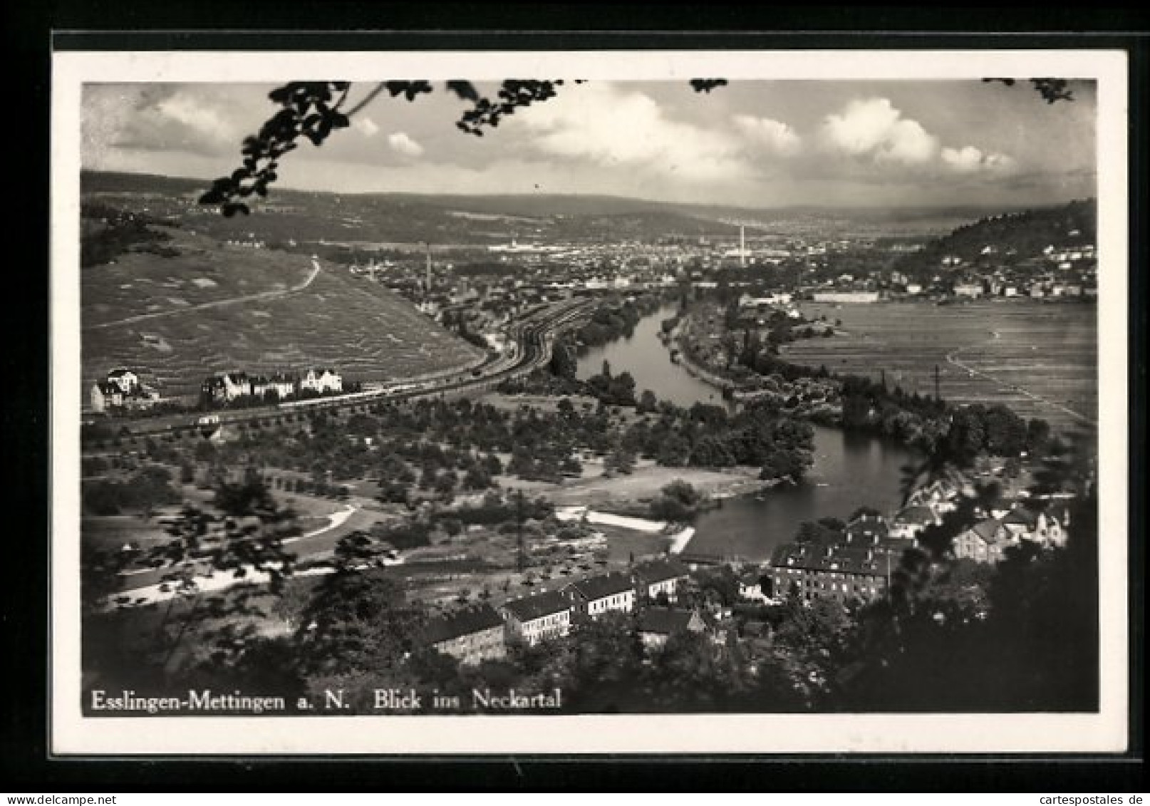 AK Esslingen-Mettingen A. N., Blick Ins Neckartal  - Esslingen