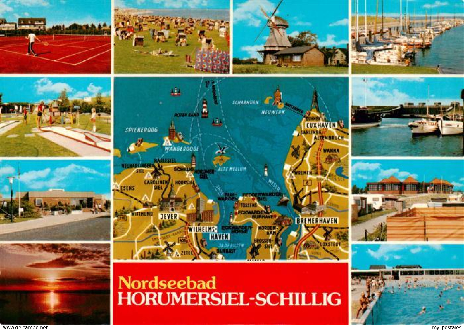 73930144 Schillig_Horumersiel_Nordseebad Tennis Strand Muehle Bootshafen Minigol - Wangerland