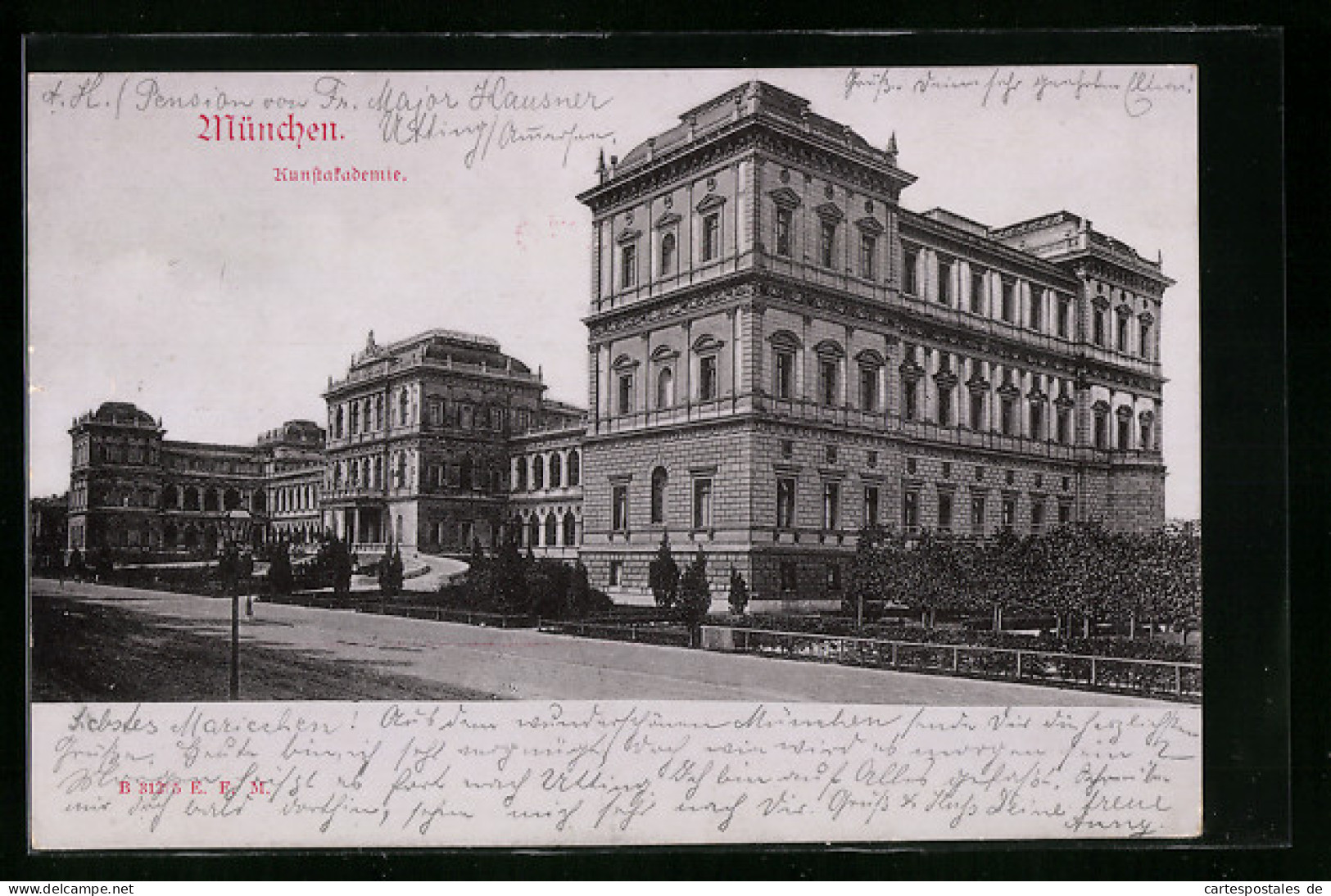 AK München, Kunstakademie Mit Strassenpartie  - Muenchen