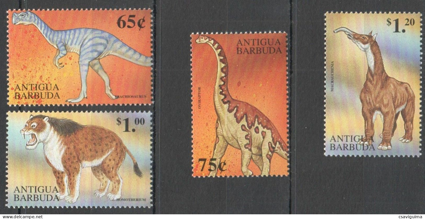 Antigua & Barbuda - 1999 - Prehistorics Animals - Yv 2561/64 - Prehistorisch