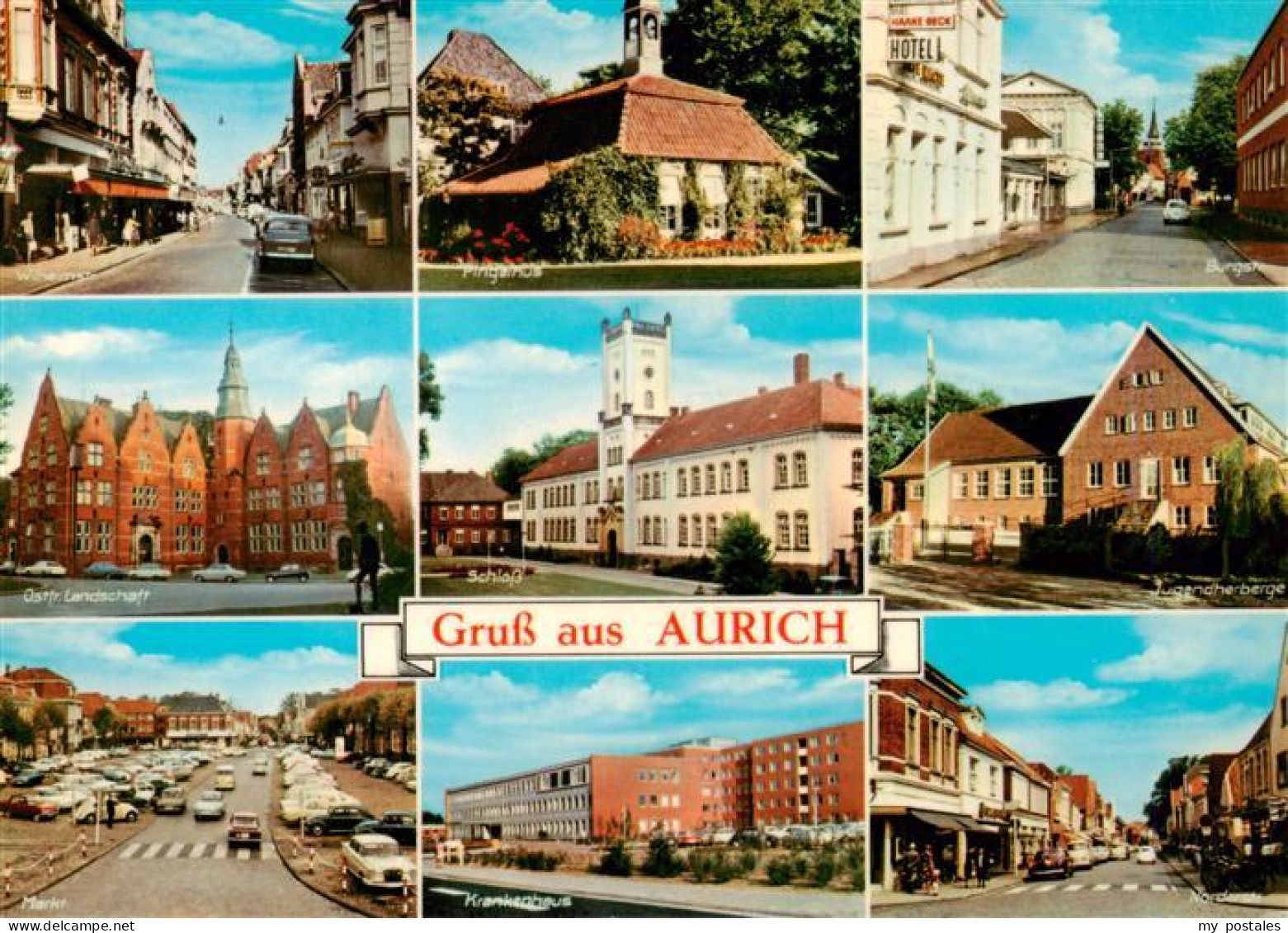 73930074 Aurich_Ostfriesland Wilhelmstr Ostfries Landschaft Markt Pingelhus Schl - Aurich