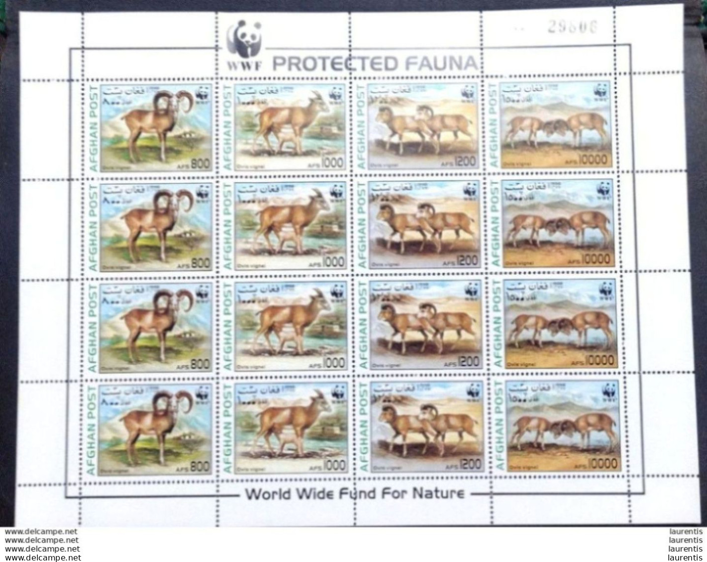 D24646  WWF Afghanistan 1998 Sheet MNH - 4,25 (22)(100-250) - Unused Stamps