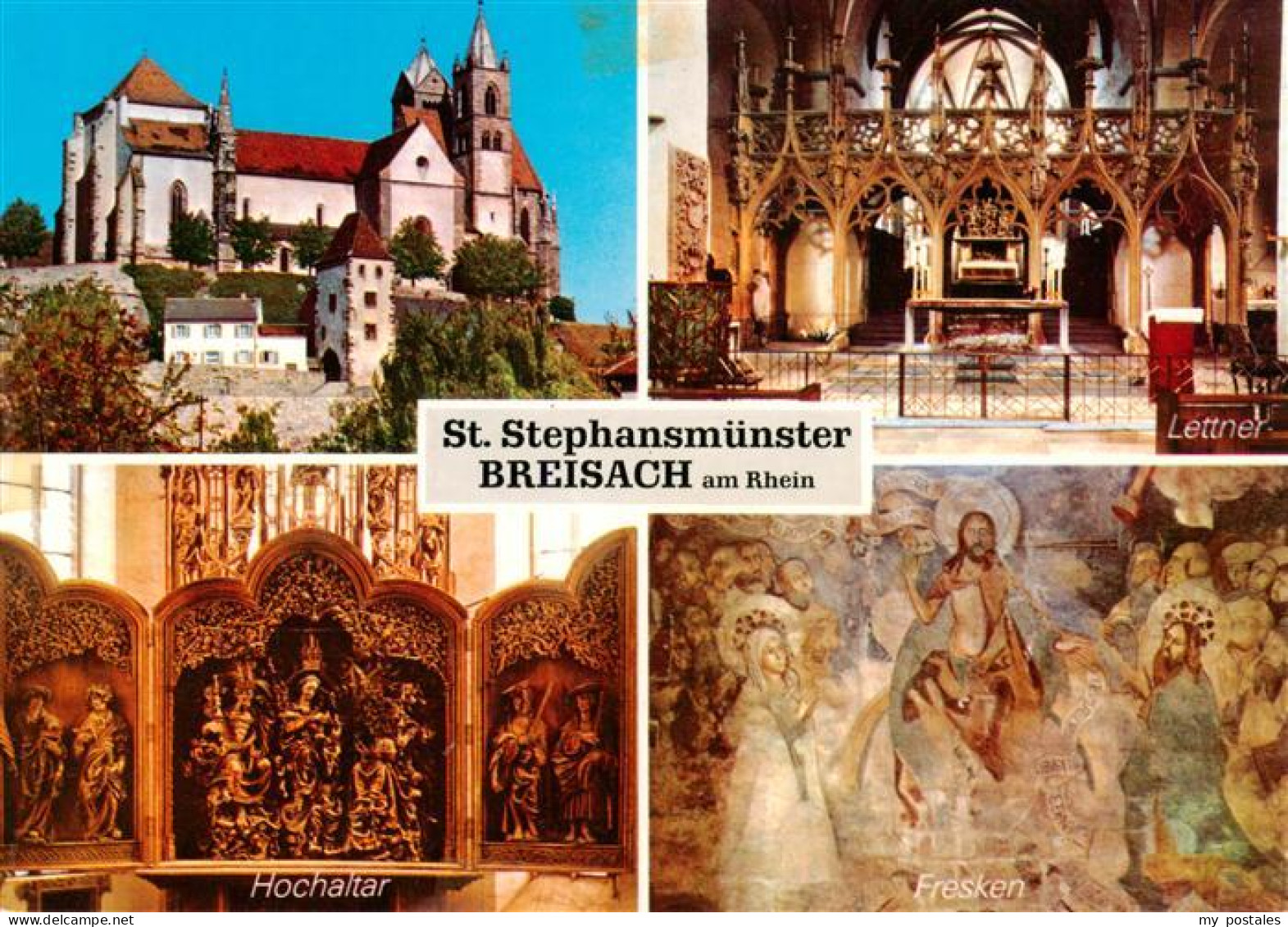 73930029 Breisach_Rhein St. Stephansmuenster Lettner Hochaltar Fresken - Breisach