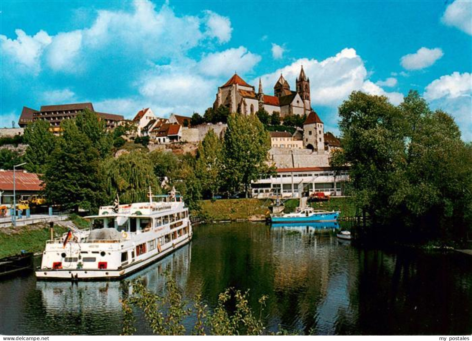 73930025 Breisach_Rhein Blick Zum St. Stephansmuenster Fahrgastschiff - Breisach