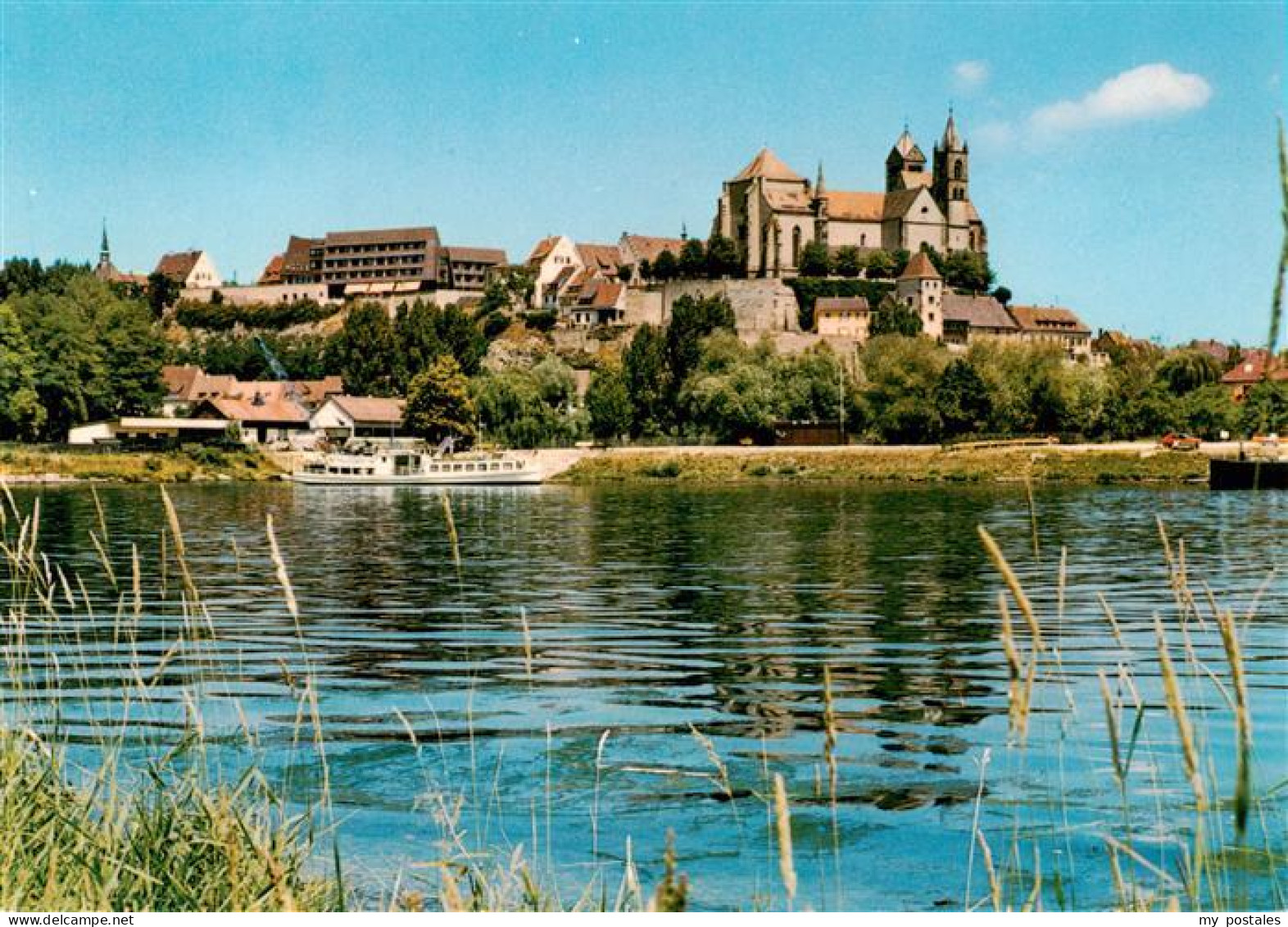 73930021 Breisach_Rhein Partie Am Rhein Blick Zum St. Stephansmuenster - Breisach