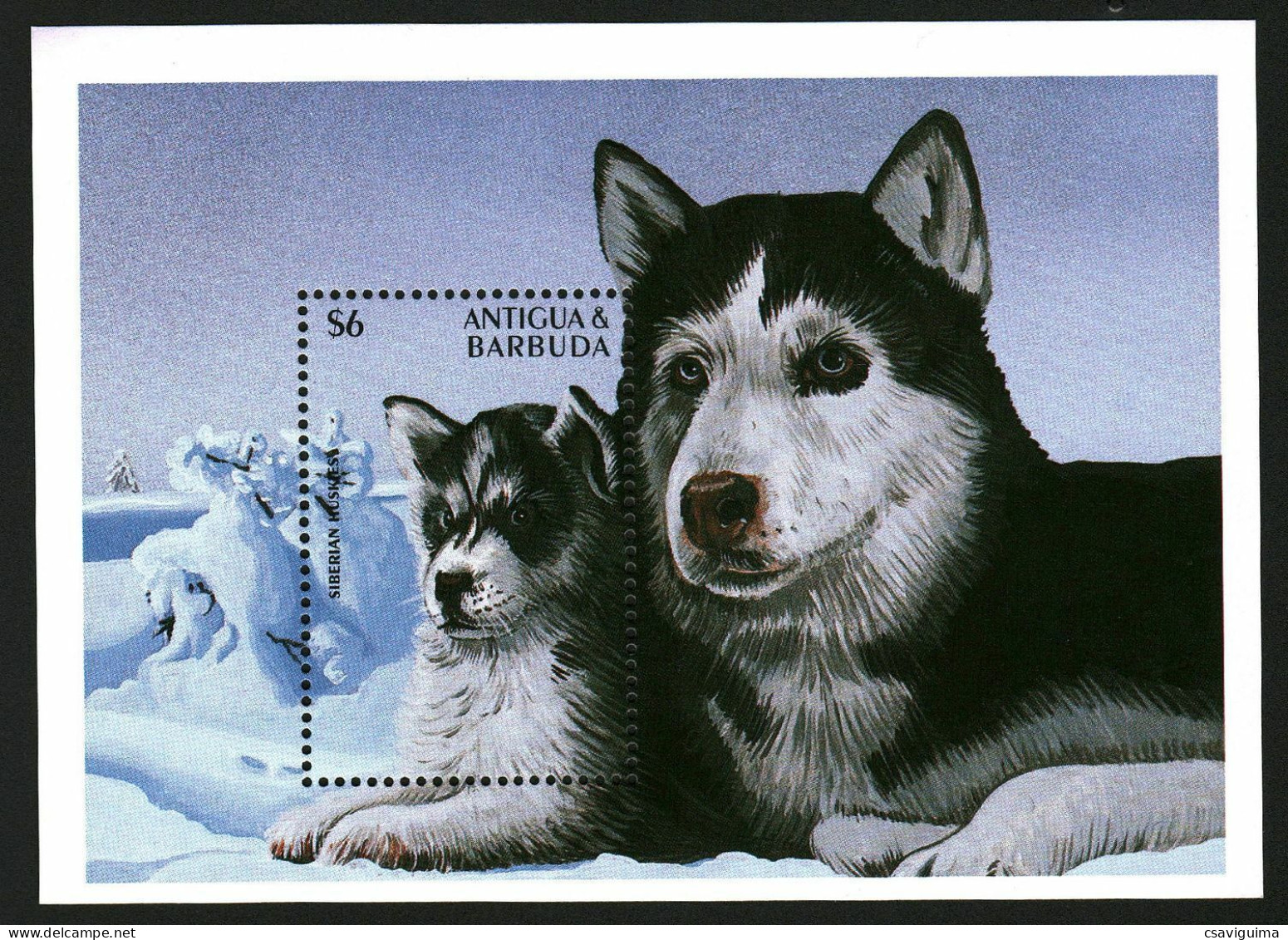 Antigua & Barbuda - 1997 - Dogs - Yv Bf 377 - Perros