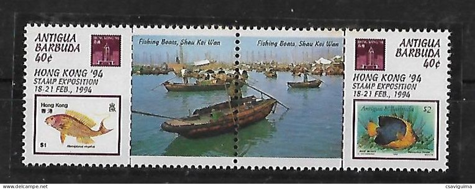 Antigua & Barbuda - 1994 - Hong Kong 94, Stamps On Stamps - Yv 1661/62 - Briefmarkenausstellungen