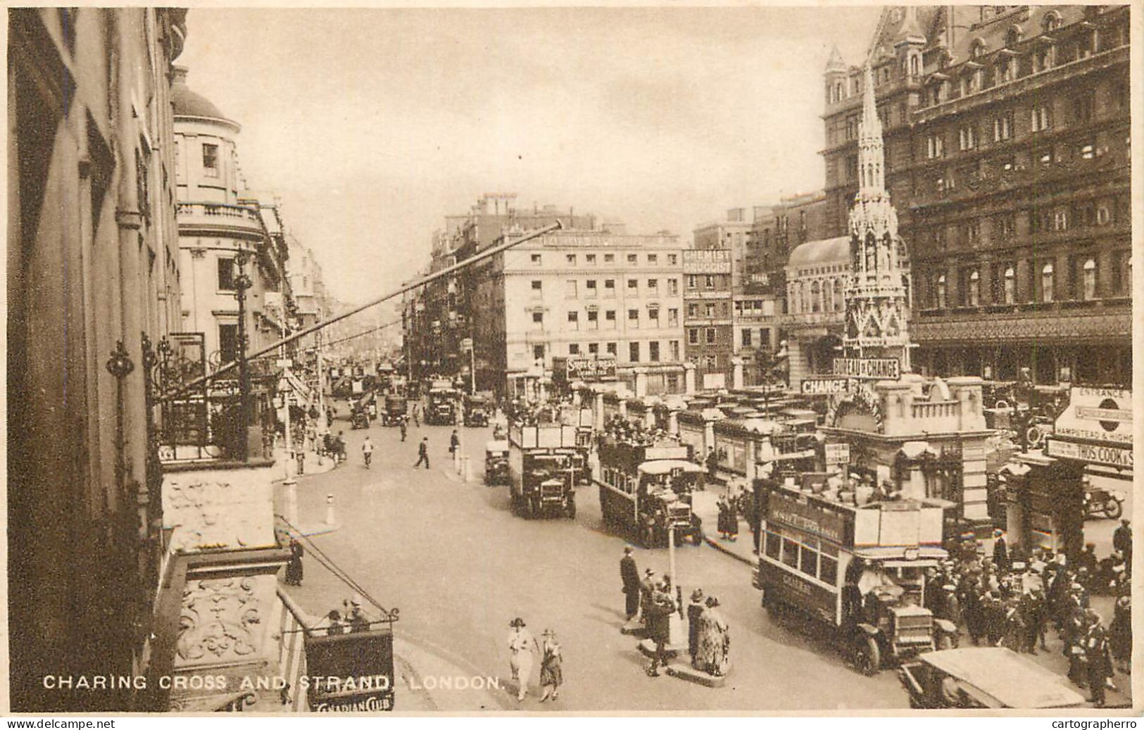 England London Charing Cross Strand Tram Bus - Autres & Non Classés