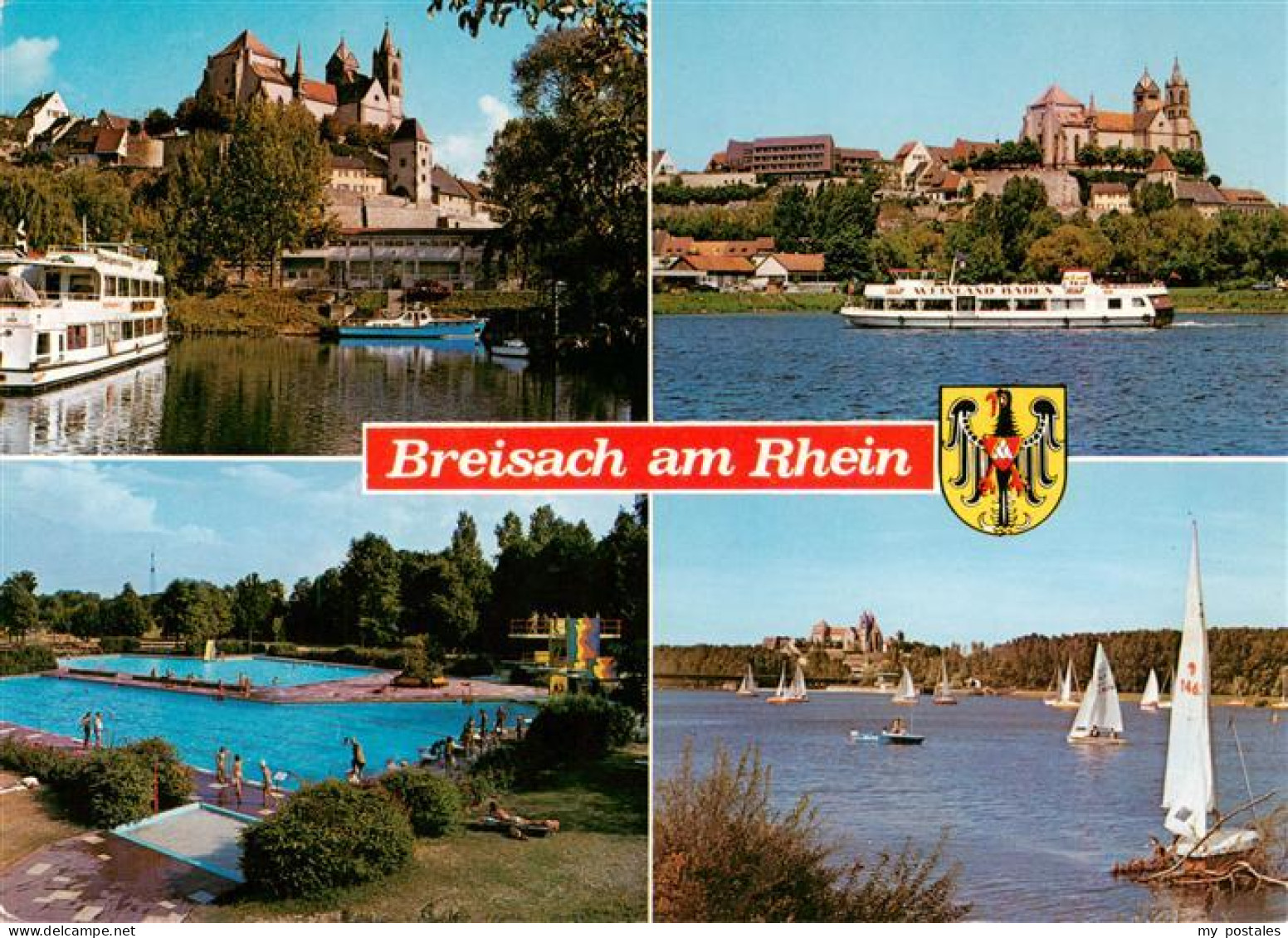 73929976 Breisach_Rhein Stephansmuenster Rheinpartie Freibad Segelpartie - Breisach