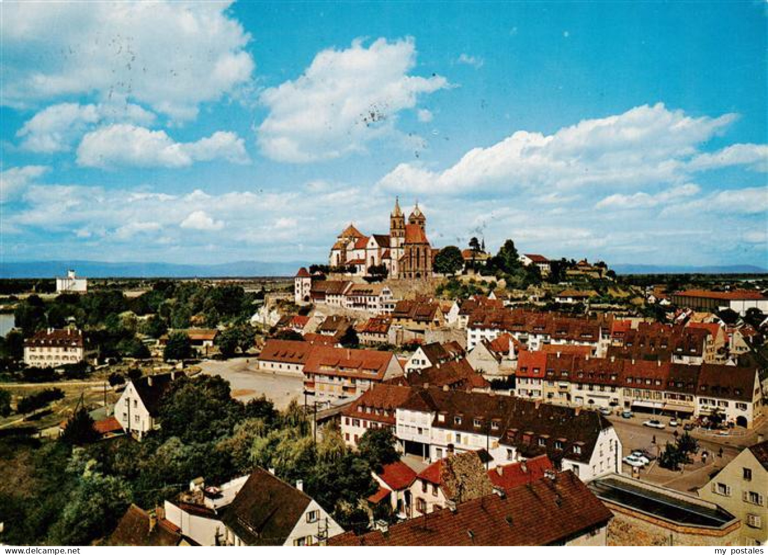 73929956 Breisach_Rhein Panorama Mit Stephansmuenster Marktplatz - Breisach