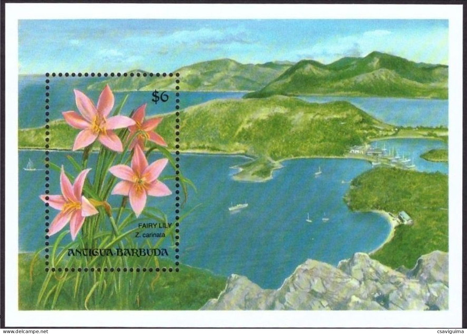 Antigua & Barbuda - 1993 - Flowers - Yv Bf 258 - Sonstige & Ohne Zuordnung