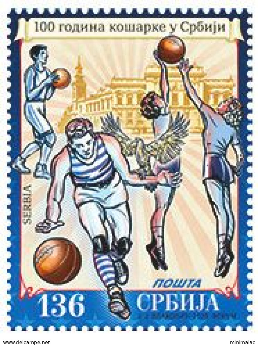 Serbia 2023. 100 Years Of Basketball In Serbia, MNH - Baseball