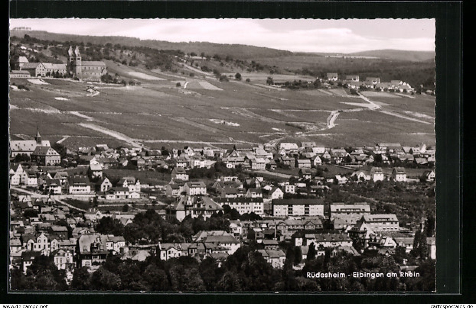 AK Rüdesheim-Eibingen A. Rh., Gesamtansicht Mit Kirche  - Rüdesheim A. Rh.