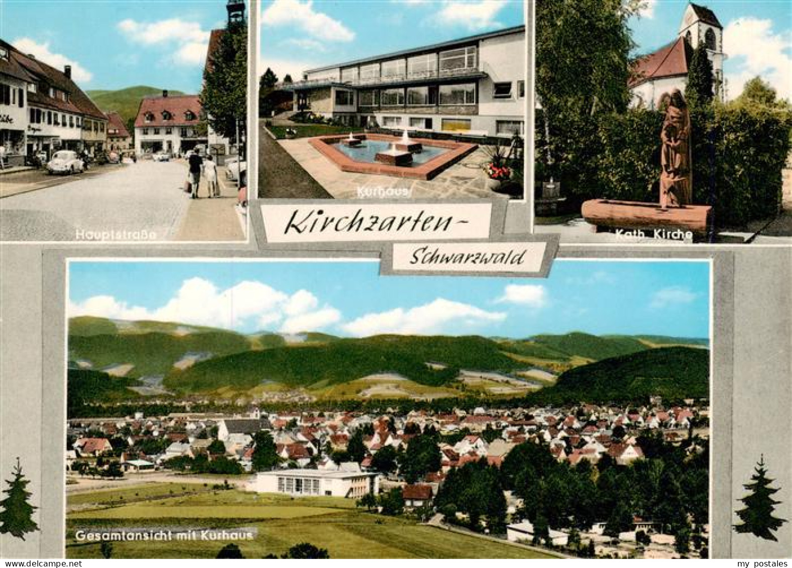 73929621 Kirchzarten Hauptstrasse Kurhaus Kath Kirche Panorama Mit Kurhaus - Kirchzarten