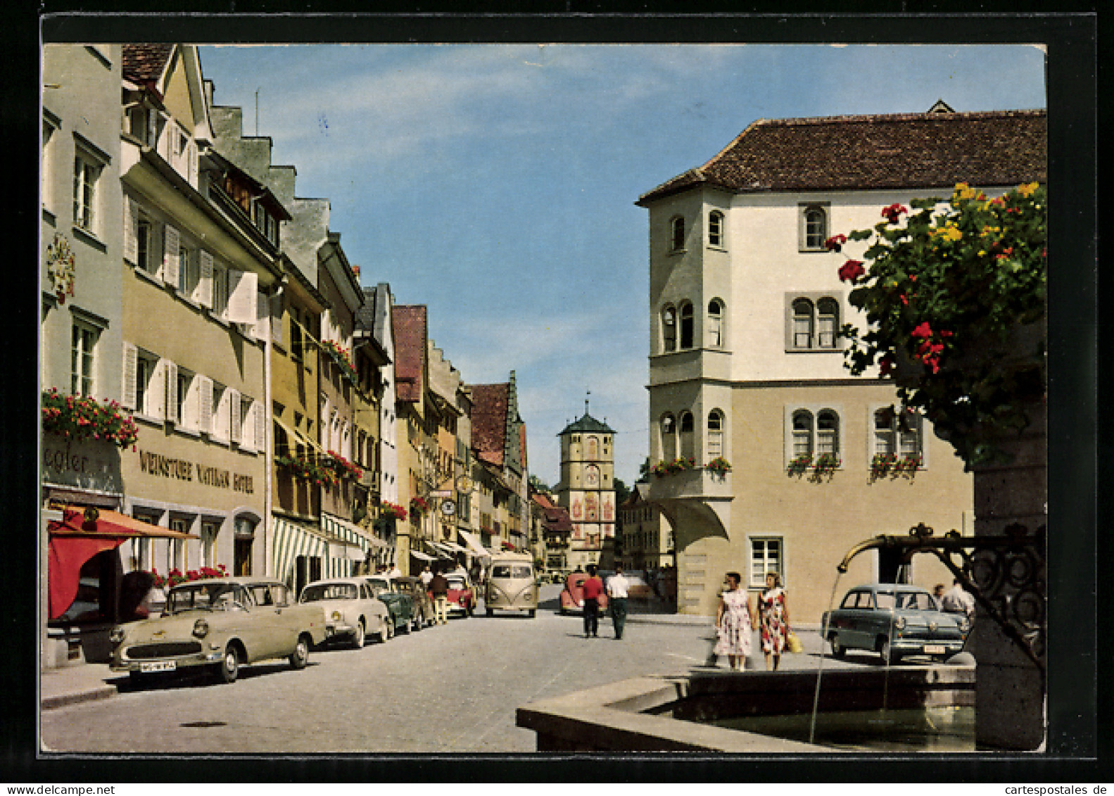 AK Wangen I. Allgäu, Herrenstrasse Mit Ravensburger Tor  - Wangen I. Allg.