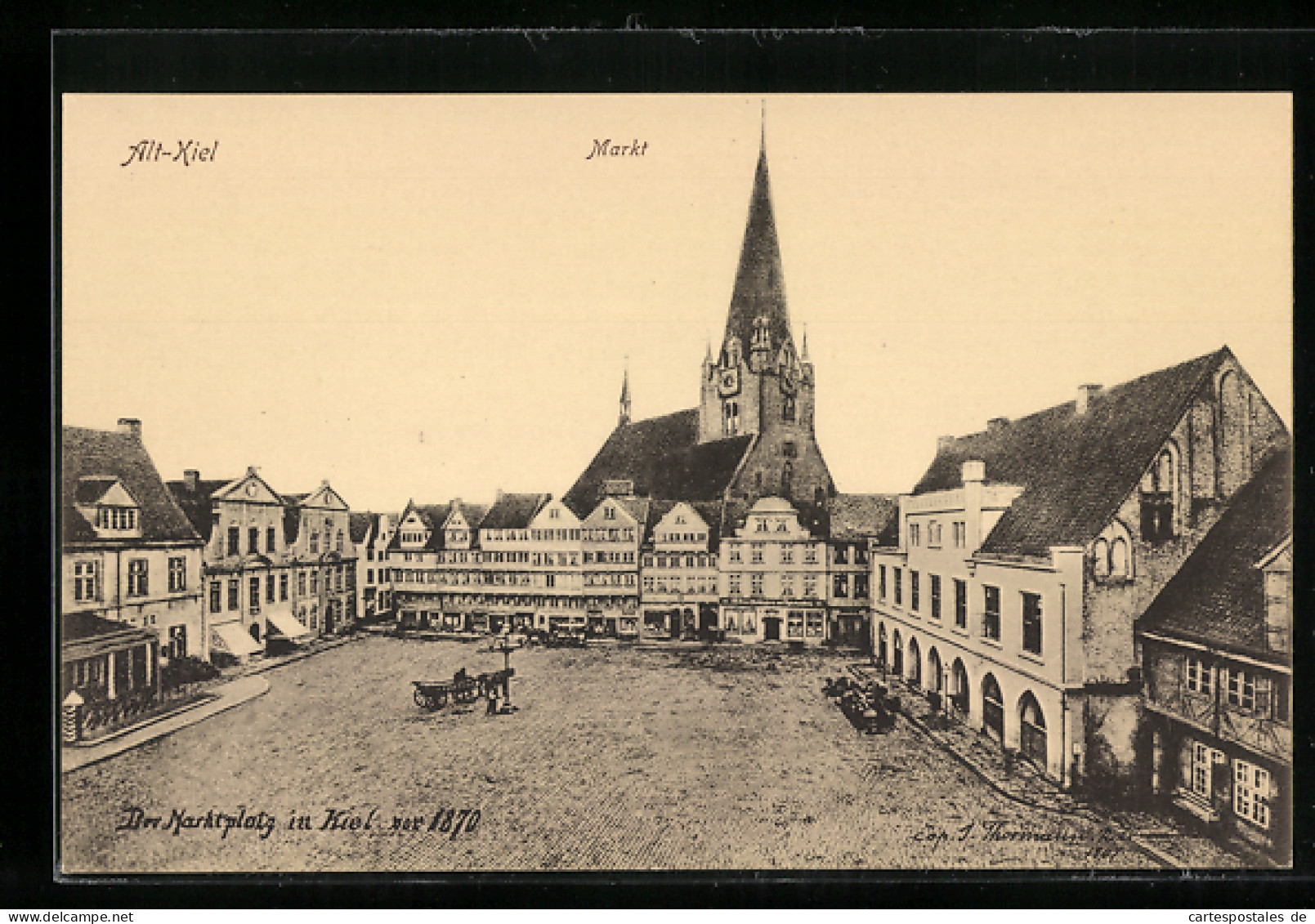 AK Alt-Kiel, Markt Mit Kirche Vor 1870  - Kiel